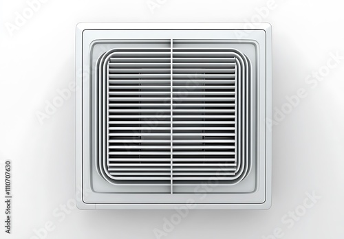 White Square Air Vent Mounted On Wall