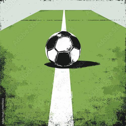 vector soccer goal with ball . Generative AI