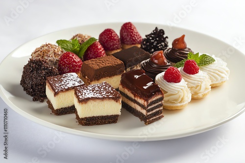 Wallpaper Mural Assorted Mini Desserts on Plate Torontodigital.ca