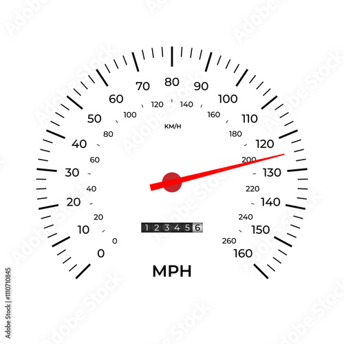 Car odometer speed counter dial with odometer