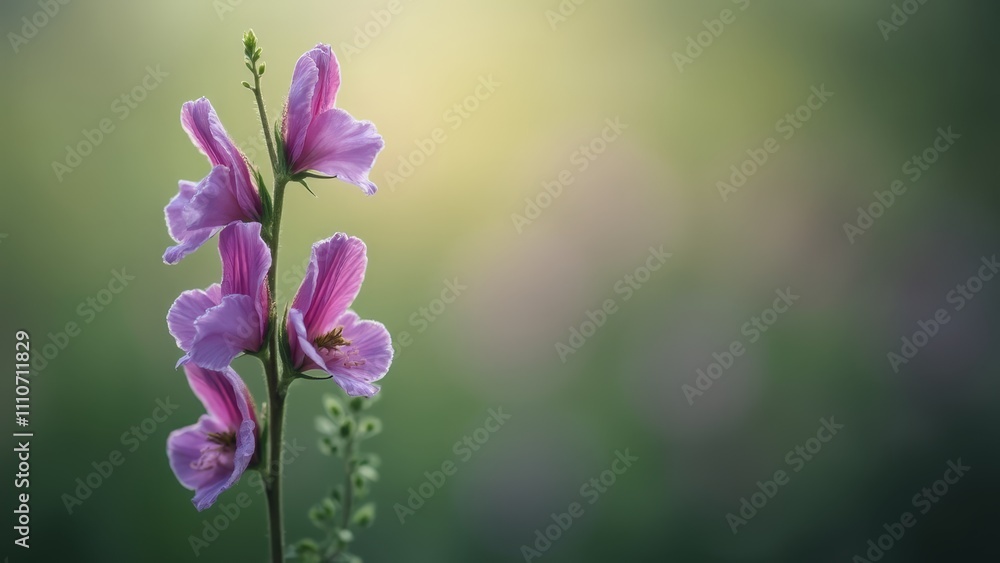 A close up of a pink flower with a green background A close up of a pink flower with a green background