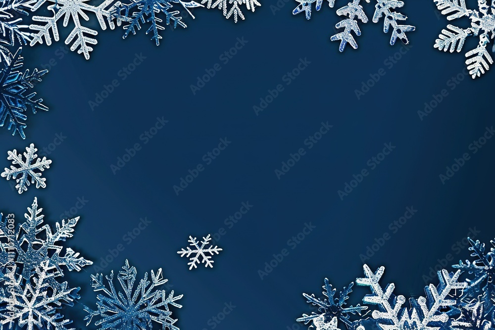 A blue background with snowflakes on it A blue background with snowflakes on it