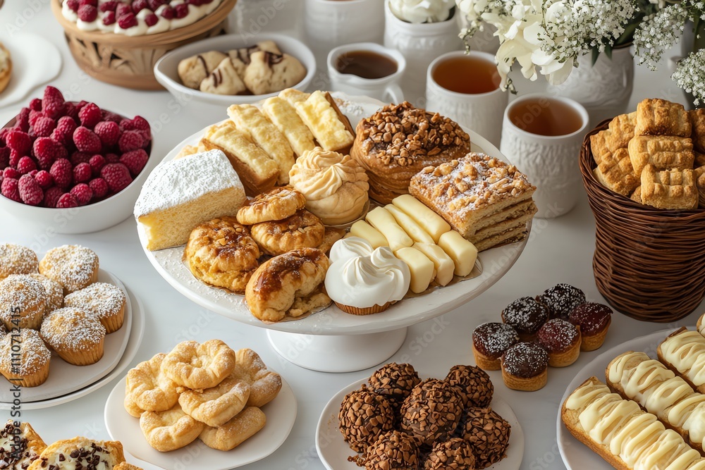 Assorted Pastries on Elegant Platter Assorted Pastries on Elegant Platter