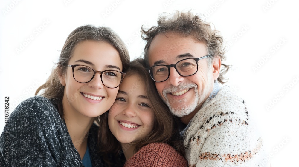 Smiling Family: Parents and Child Smiling Family: Parents and Child