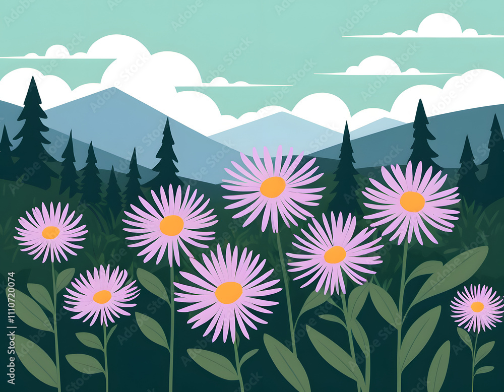 Obraz premium Mountain wildflowers