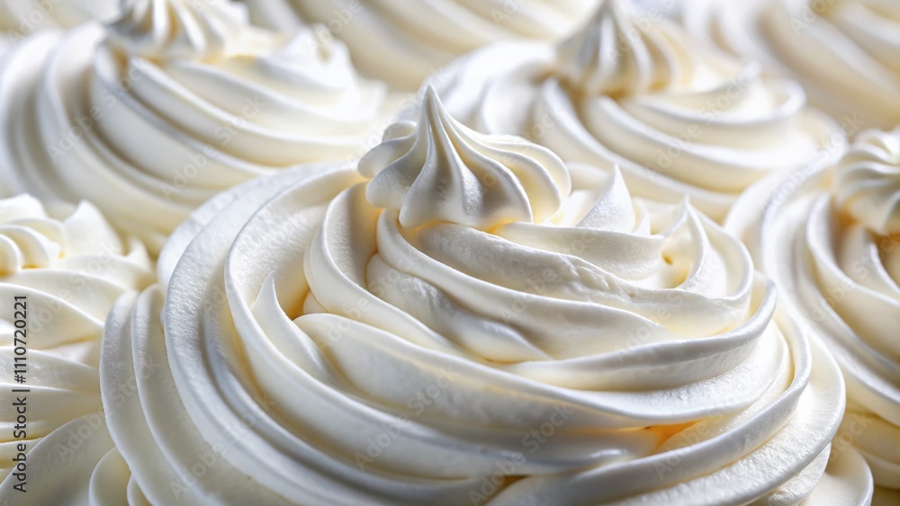 High Depth of Field White Whipped Cream Texture - Top View of a Detailed Pure Creamy Background for Culinary and Dessert Photography High Depth of Field White Whipped Cream Texture - Top View of a Detailed Pure Creamy Background for Culinary and Dessert Photography