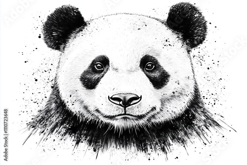 panda face illustration photo