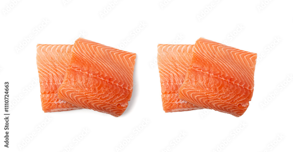Fresh Salmon Fillet Isolated, Raw Norwegian Red Fish, Trout Meat Piece, Fresh Atlantic Salmon Fillet Fresh Salmon Fillet Isolated, Raw Norwegian Red Fish, Trout Meat Piece, Fresh Atlantic Salmon Fillet