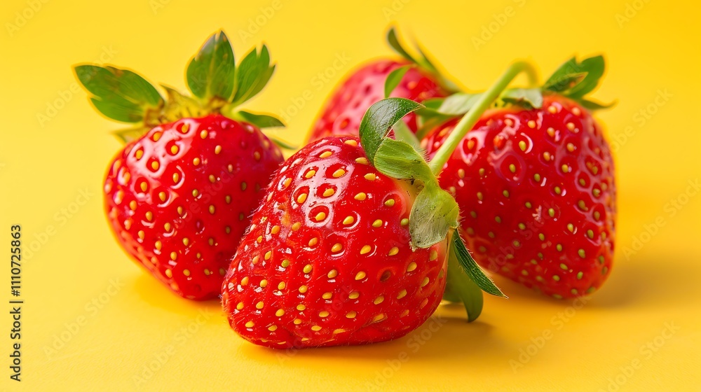 Strawberry isolated on bright background minimal food concept Strawberry isolated on bright background minimal food concept
