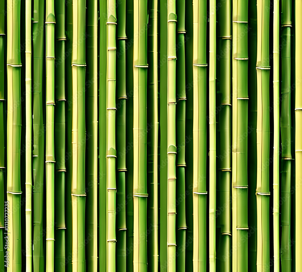 background collage of green bamboo fence surface texture. Background for banner, backdrop or texture mapping.generative ai background collage of green bamboo fence surface texture. Background for banner, backdrop or texture mapping.generative ai