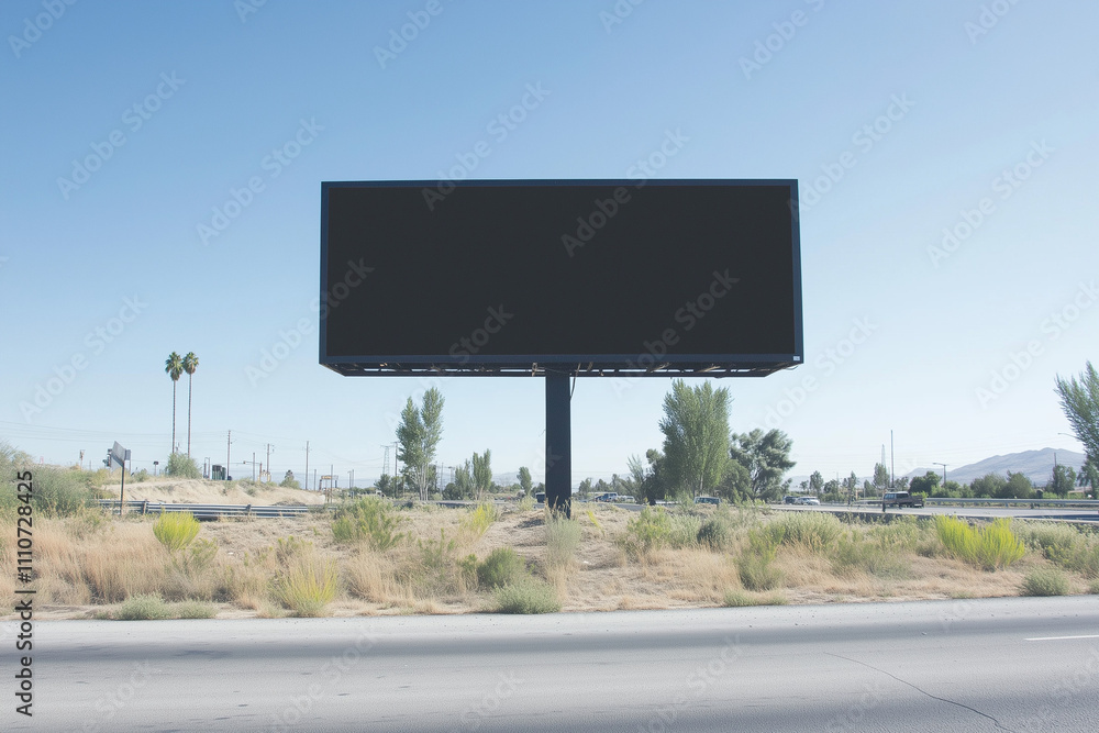 Empty advertising board near a quiet road
Empty advertising board near a quiet road