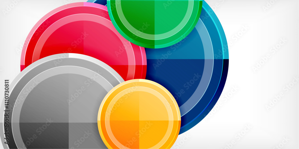 Geometric design abstract background - circles Geometric design abstract background - circles