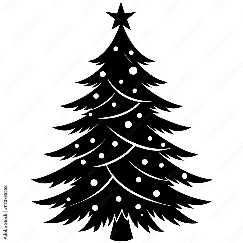 Fototapeta premium christmas tree illustration