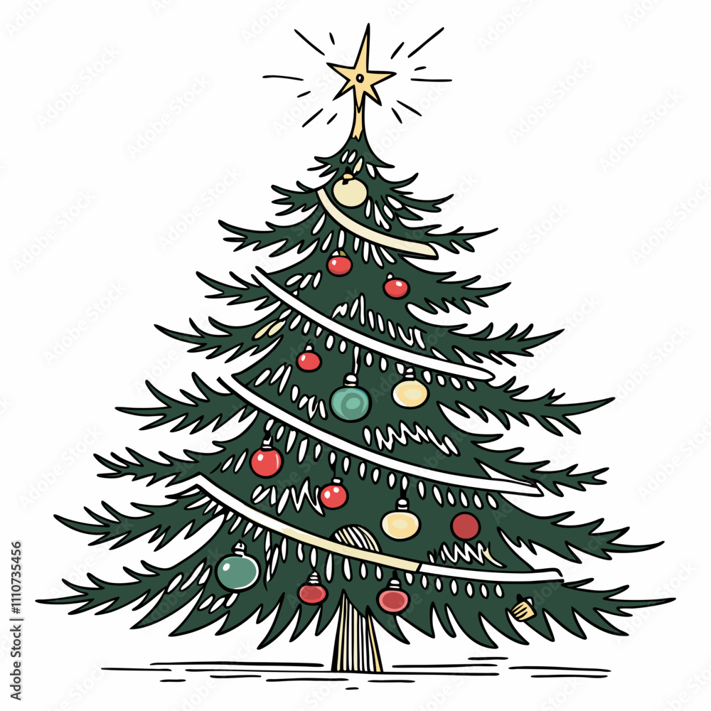 christmas tree illustration christmas tree illustration