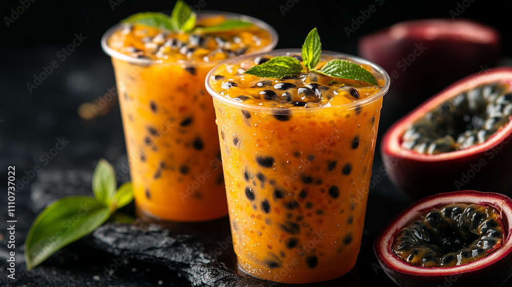 A glass of Marakuja juice