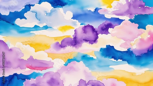 A Dream in Colors: The Soft Glow of a Sunset Watercolor