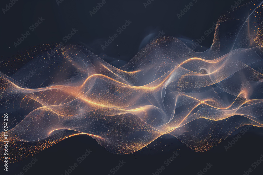 Abstract glowing wave lines isolated on a black background. Abstract glowing wave lines isolated on a black background.