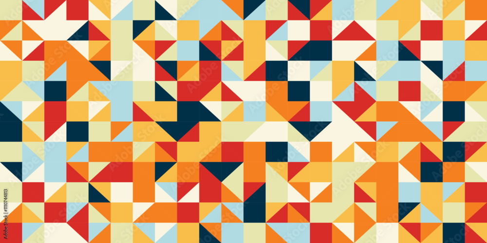 Abstract retro pattern of geometric shapes. Geometric hipster triangular background, vector Abstract retro pattern of geometric shapes. Geometric hipster triangular background, vector