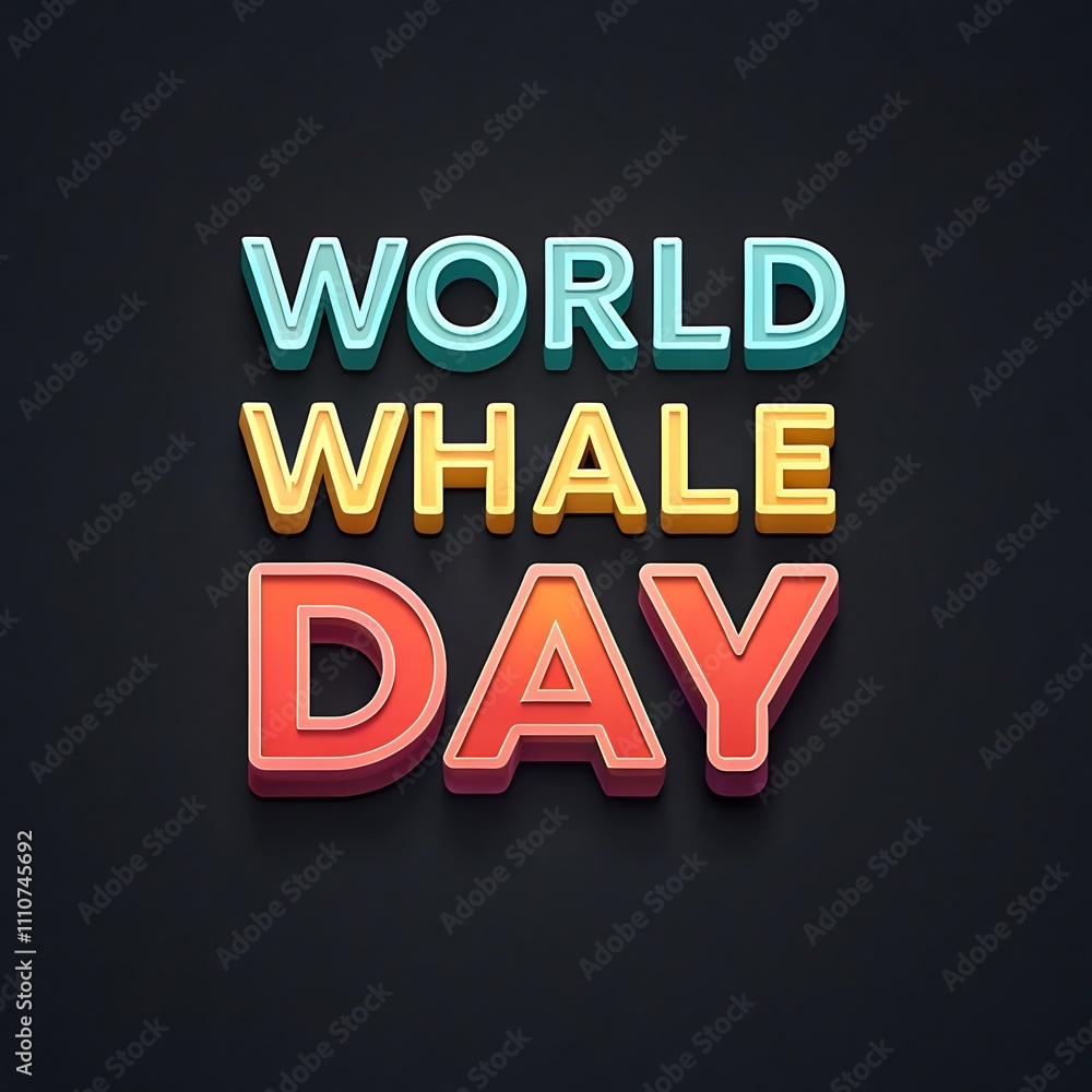 Fototapeta premium world whale and dolphin day illustration