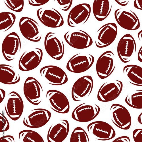 American football background, pattern set. Collection icons football. Vector