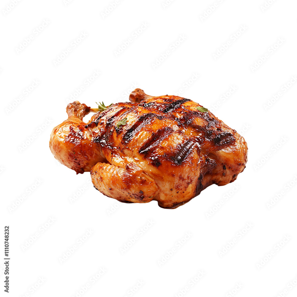 Roasted Chicken isolated on a transparent background. Grilled Chicken Roasted Chicken isolated on a transparent background. Grilled Chicken