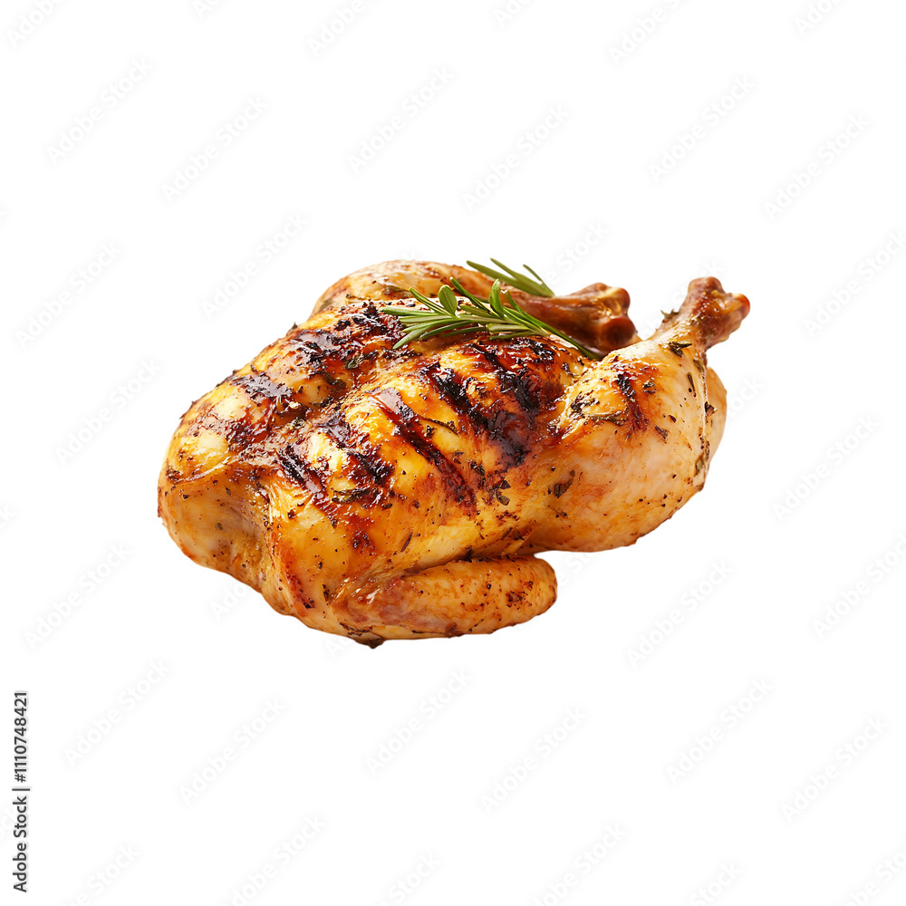Roasted Chicken isolated on a transparent background. Grilled Chicken Roasted Chicken isolated on a transparent background. Grilled Chicken