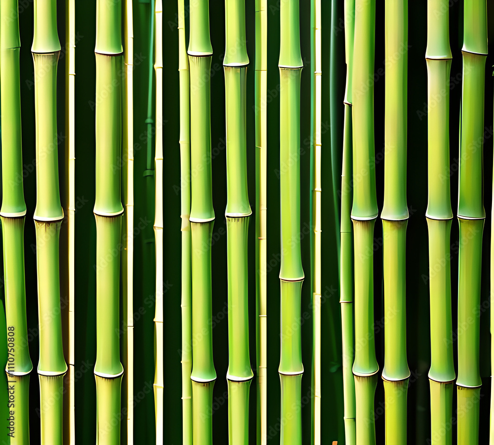 background collage of green bamboo fence surface texture. Background for banner, backdrop or texture mapping.generative ai background collage of green bamboo fence surface texture. Background for banner, backdrop or texture mapping.generative ai