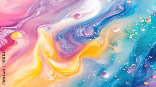 Wallpaper Mural Background with pastel rainbow watercolor and holographic background Torontodigital.ca