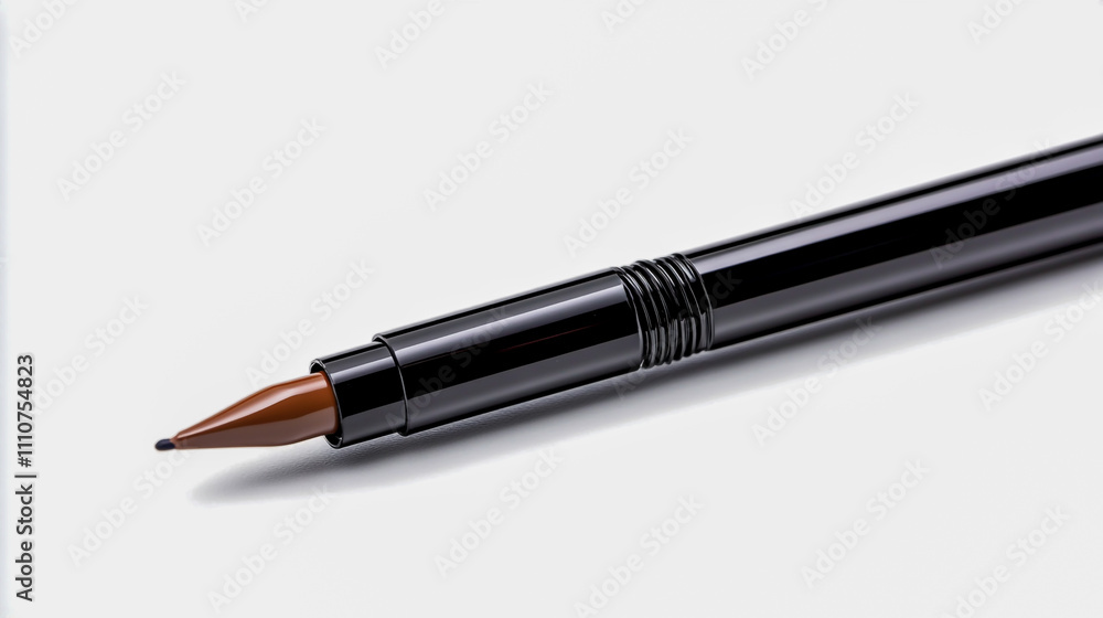 Elegant dual-purpose makeup tool with an eyeliner pen on one side and a precision brow brush on the other Elegant dual-purpose makeup tool with an eyeliner pen on one side and a precision brow brush on the other