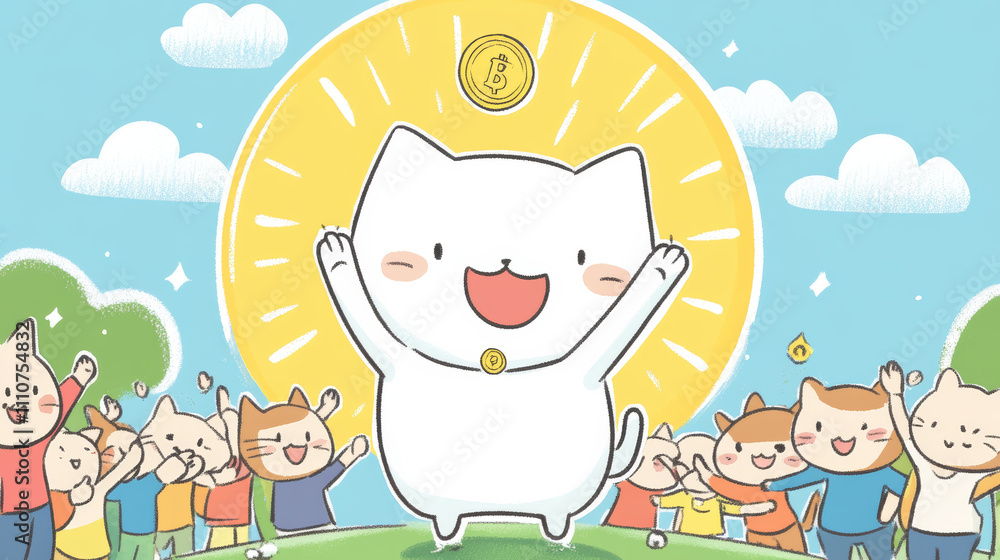Fototapeta premium set of funny cartoon cats