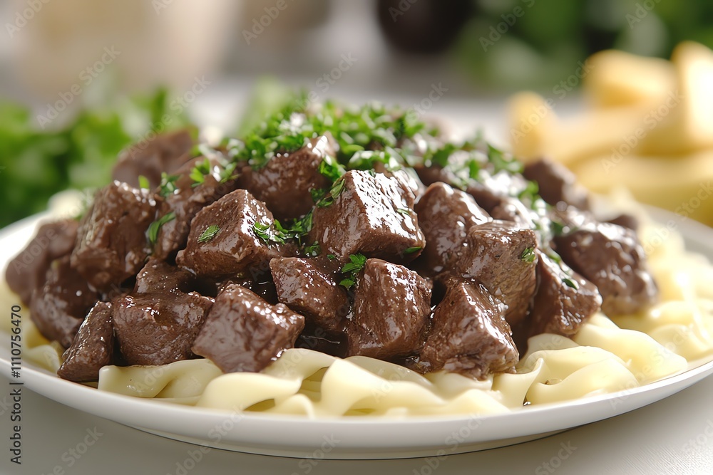Delicious Beef Stroganoff with Noodles Delicious Beef Stroganoff with Noodles