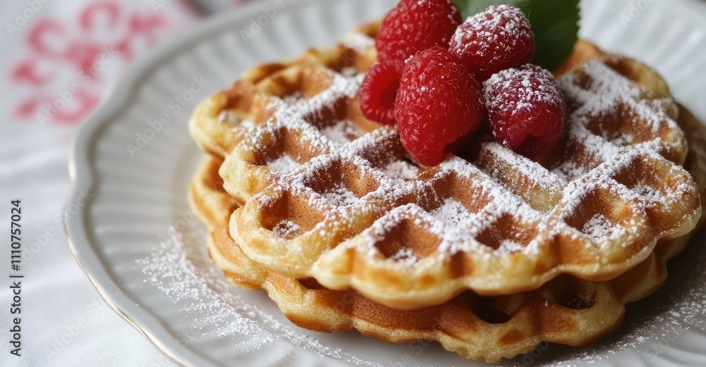 Norwegian Waffles. AI generated illustration. Norwegian Waffles. AI generated illustration.