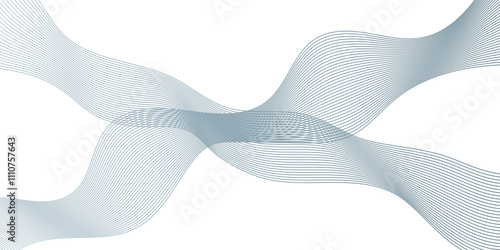 Abstract wavy lines Isolated background design. Wave modern stream transparent background.