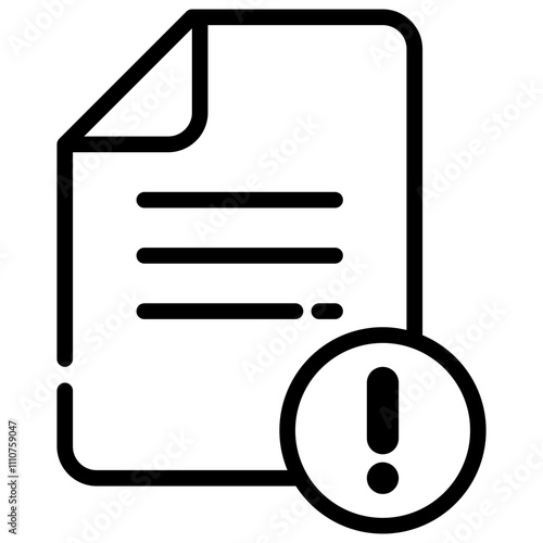 document warning icon