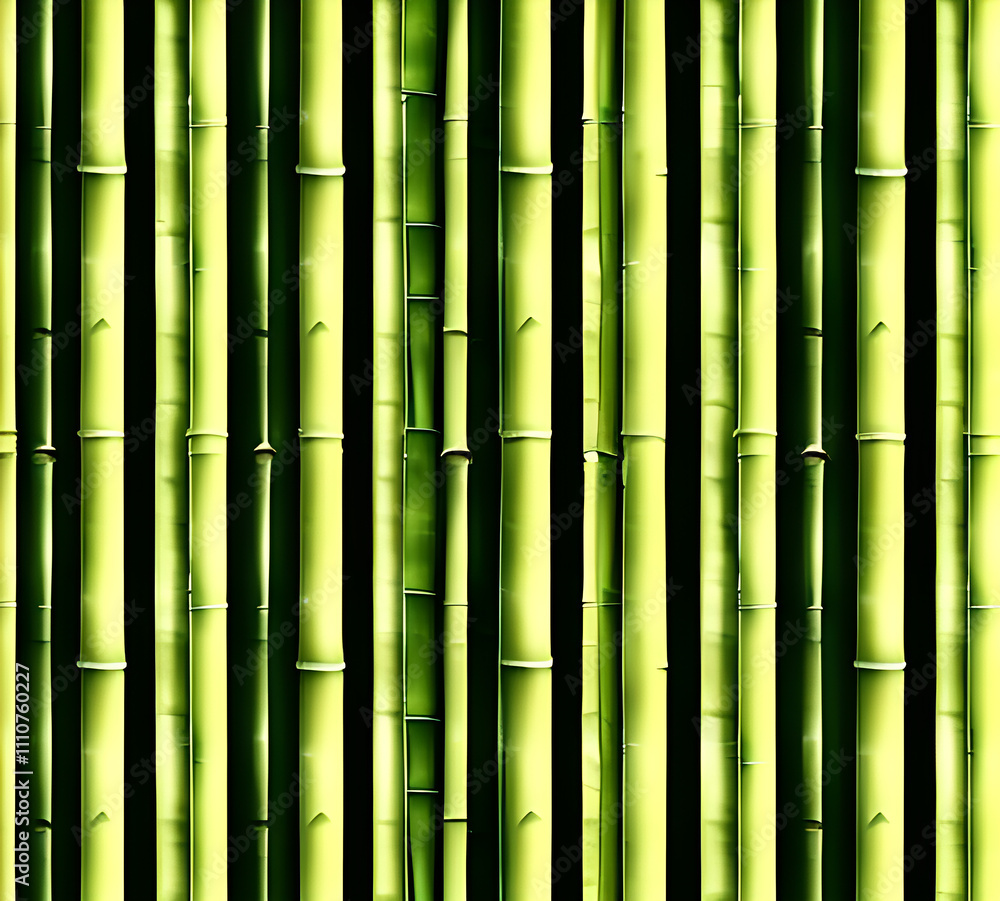background collage of green bamboo fence surface texture. Background for banner, backdrop or texture mapping.generative ai background collage of green bamboo fence surface texture. Background for banner, backdrop or texture mapping.generative ai