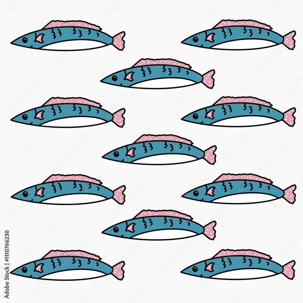 The beautiful fish pattern is suitable for printing personal and household items The beautiful fish pattern is suitable for printing personal and household items