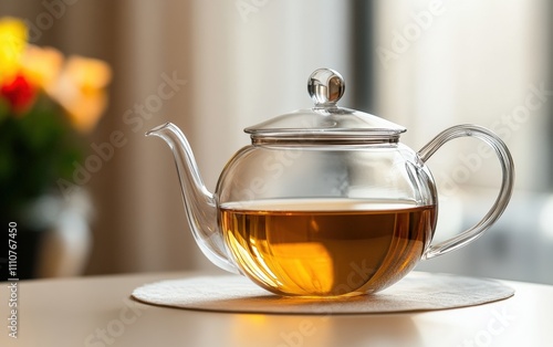 modern Teapot on a white background.