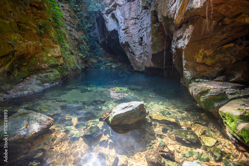 View of Encanto Azul (Blue Enchantment) at Chapada das Mesas National Park - Riachão, State of Maranhão