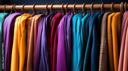 Wallpaper Mural A photo of a row of colorful scarves on a shelf. Torontodigital.ca