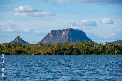 Landscape of Chapada das Mesas National Park from Tocantins River - Carolina, State of Maranhão