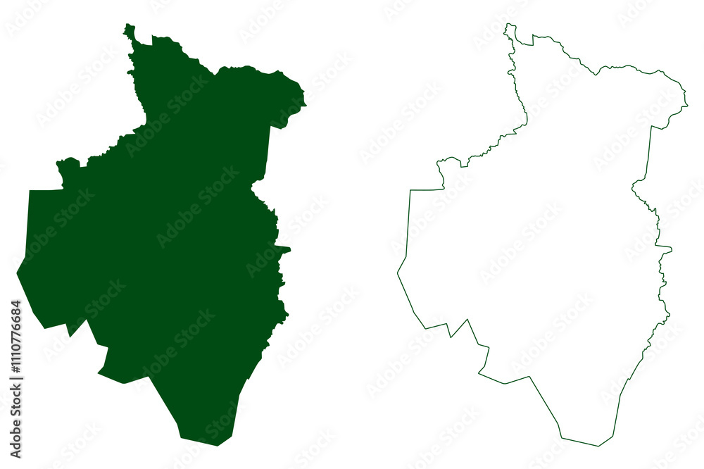 Huejotitan municipality (Free and Sovereign State of Chihuahua, Mexico, United Mexican States) map vector illustration, scribble sketch Huejotitán map Huejotitan municipality (Free and Sovereign State of Chihuahua, Mexico, United Mexican States) map vector illustration, scribble sketch Huejotitán map
