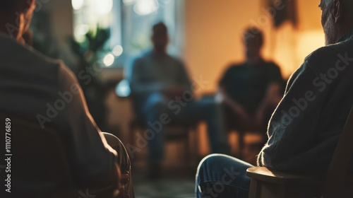 A support group meeting for prostate cancer survivors, fostering connections and sharing stories of resilience photo