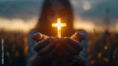 A church with a large window that lets in a lot of light. The sun is shining through the window and illuminating the room. The room is filled with pews and a large altar. The atmosphere is peaceful