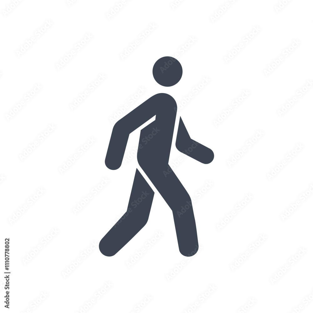 Walking Silhouette Icon Walking Silhouette Icon