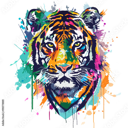tiger head vector illustration art 
