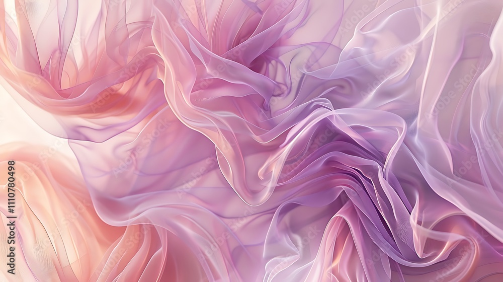 Fototapeta premium Thin, delicate lines in shades of pink and purple, creating a soft and dreamy abstract pattern