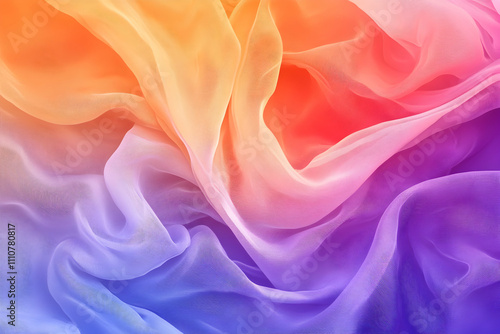 Colorful ombre silk fabric texture background.