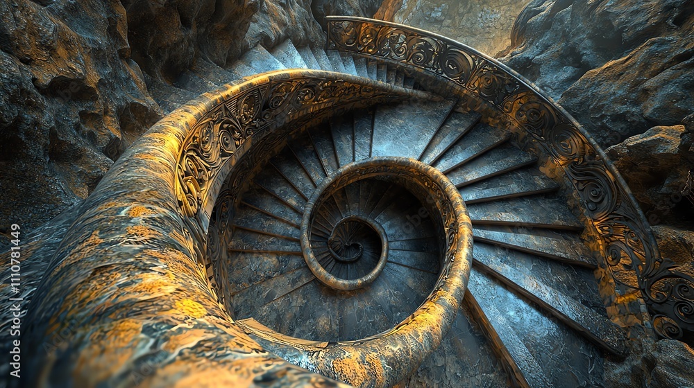 A staircase that never ends, symbolizing endless tasks A staircase that never ends, symbolizing endless tasks