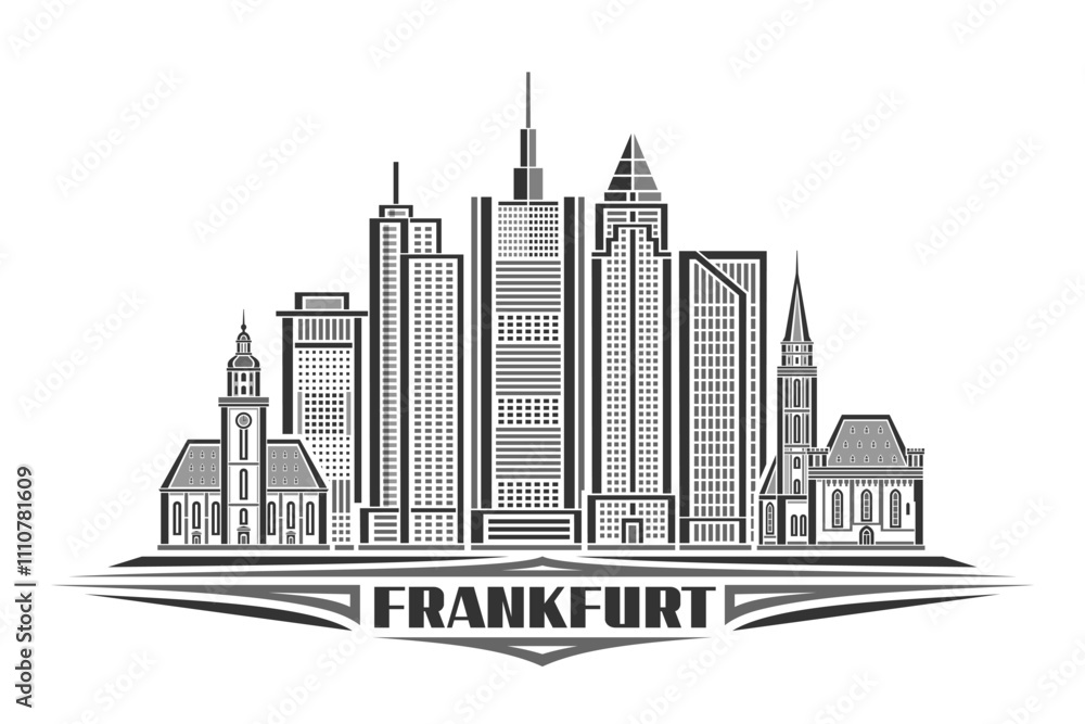 Naklejka premium Vector illustration of Frankfurt