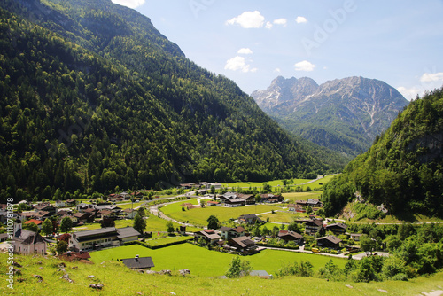 A path through Berchtesgaden National park from Ramsau to Weissbach bach photo